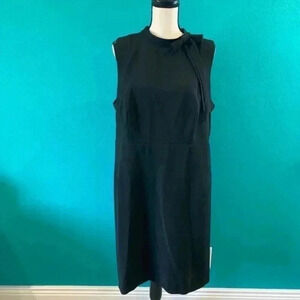 Eloquii black tie neck dress in size 16